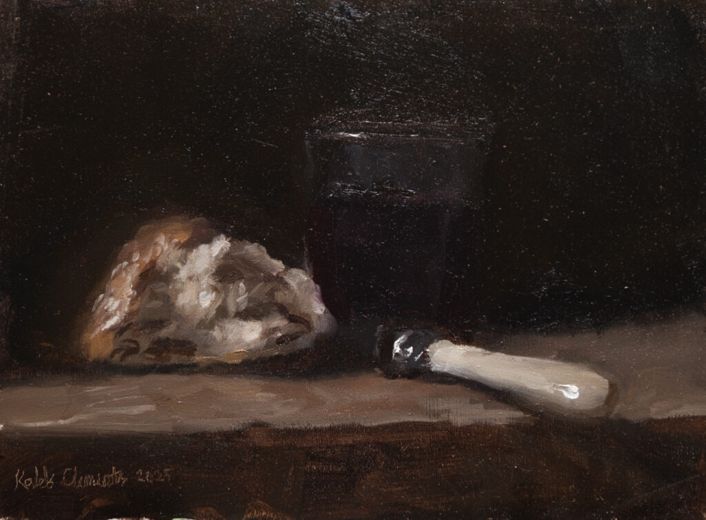 French baguette and wine